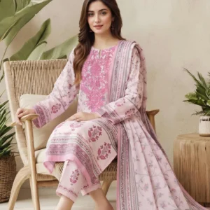 3 Piece Lawn Suit- Embroidered (Pret)